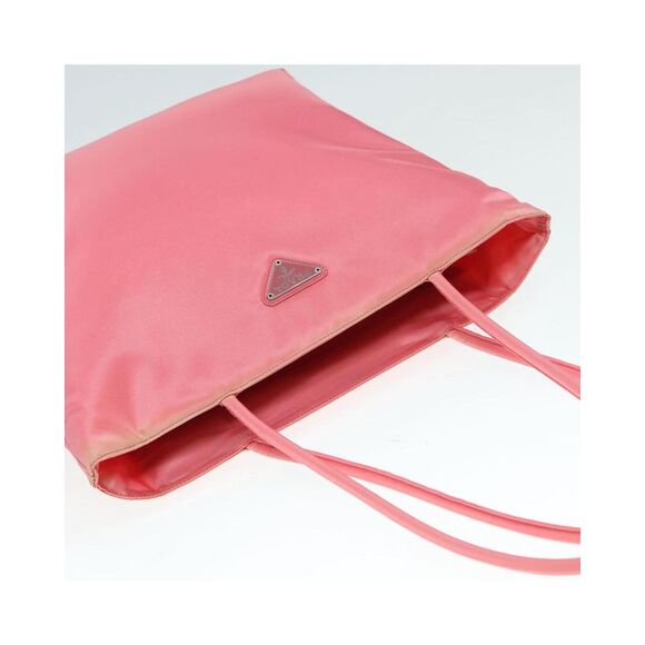 Pre Loved Prada Tote Bag Nylon Style Women Pink - Picture 6 of 8